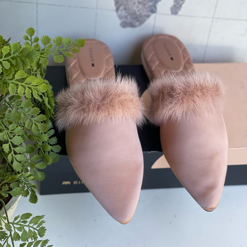 Birdies Vegan Dove slides French Rose (rose gold) blush size 8.5 New in Box - Picture 6 of 6